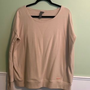 Beige cotton cozy top oversized